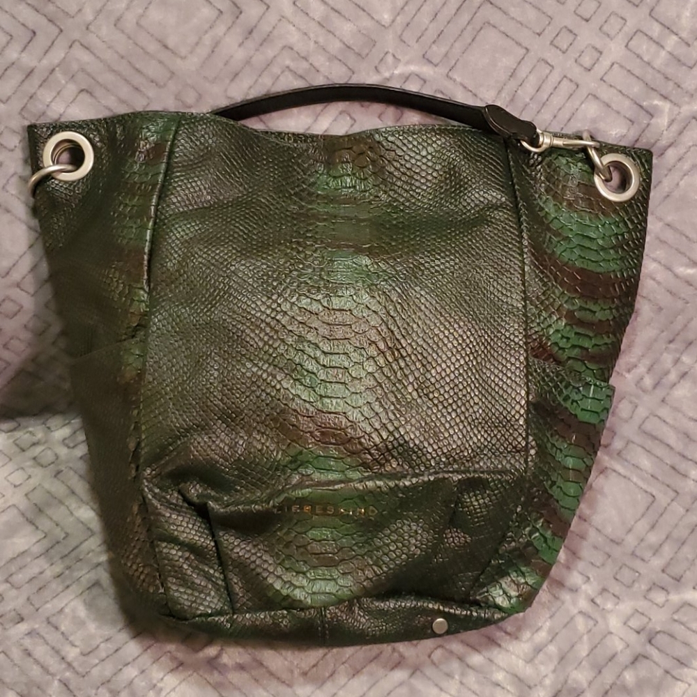 Textured Snake Print Liebeskind Purse - image 1